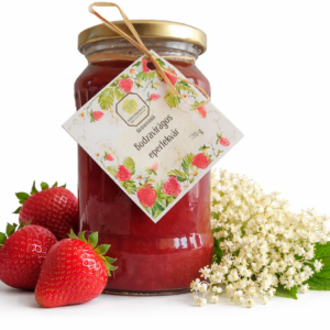 Bodzavirágos eperlekvár, 370 g