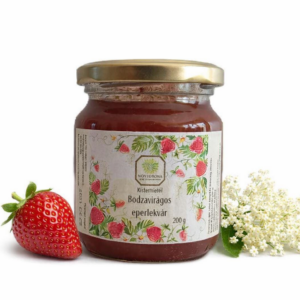 Bodzavirágos eperlekvár, 200 g
