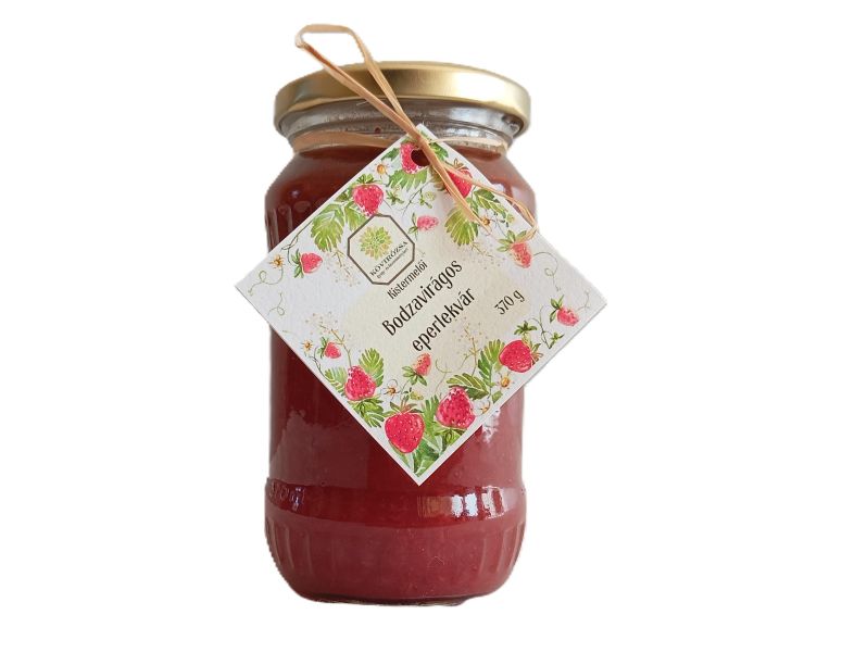 Bodzavirágos eperlekvár, 370 g